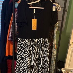 GC Women's Black and White Maxi Dress